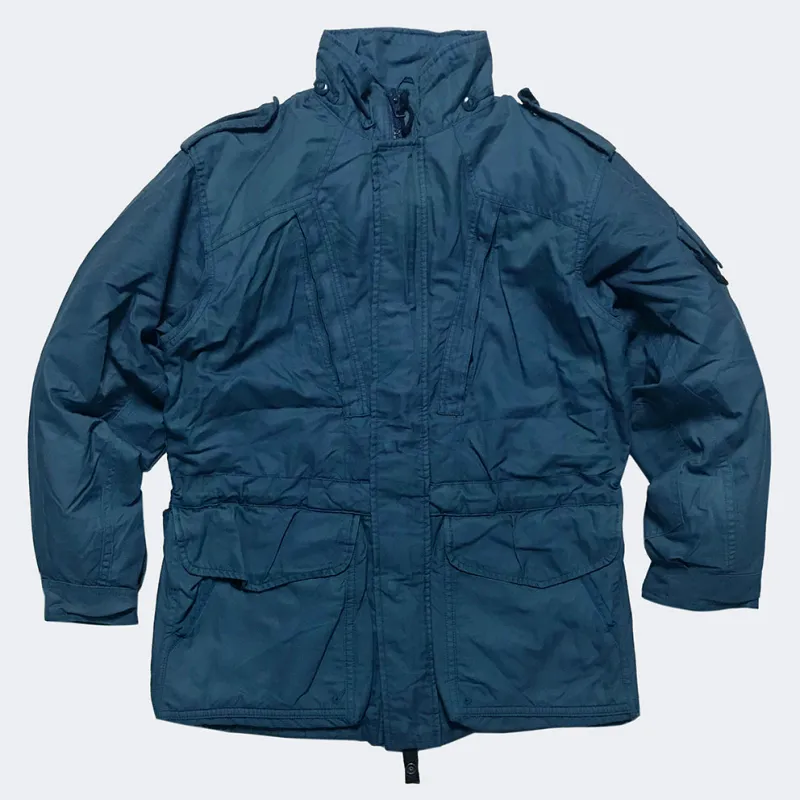 BZEN J8- RECYCLED CANADIAN USED GORETEX COAT FROM 1970's- TEAL BLUE sold by Bzen