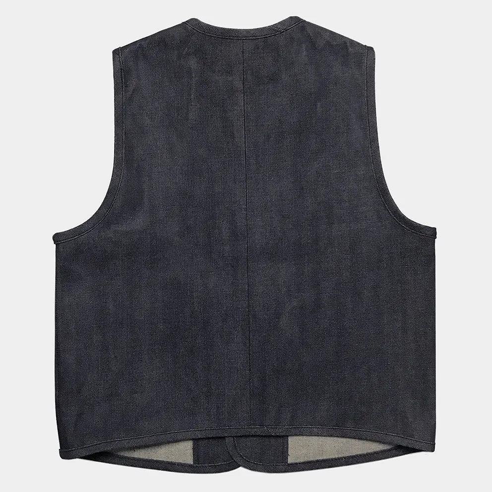 BZEN M.3034-THE GENT SLIM FIT 4 POCKET VEST-13.5oz-SELVEDGE-RAW INDIGO sold by Bzen product image thumbnail 3