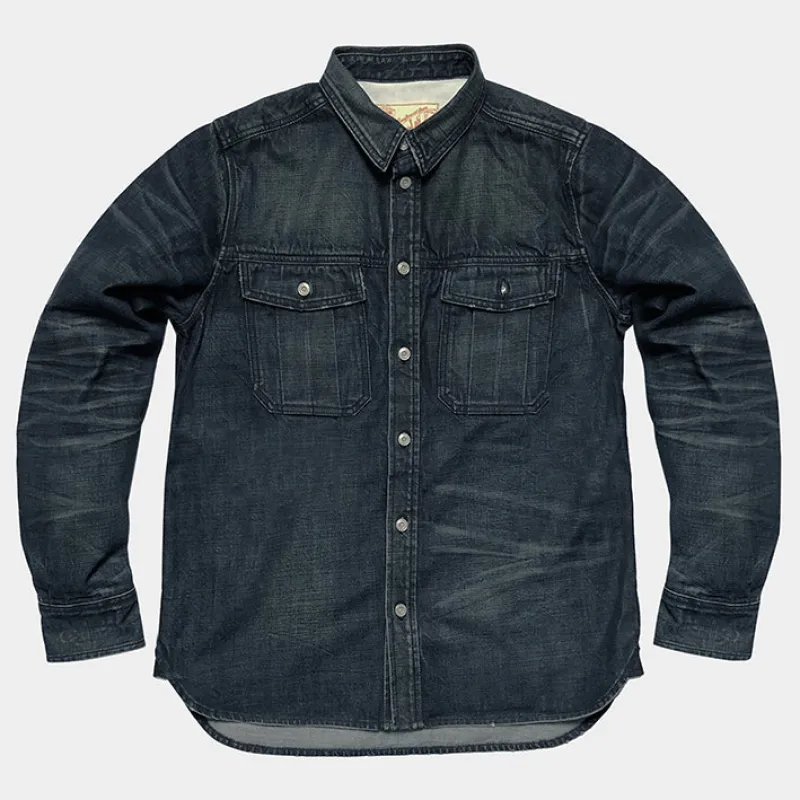 DDL 303-EVANS REGULAR FIT DENIM SHIRT sold by Bzen