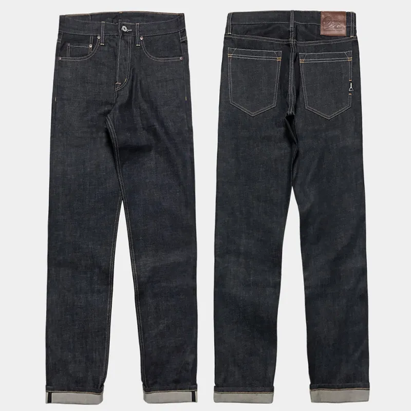 DDL 519-DAVID VINTAGE FIT STRAIGHT CONE MILLS WHITE OAKS-12.75oz RAW SELVEDGE- BLACK CAST INDIGO sold by Bzen