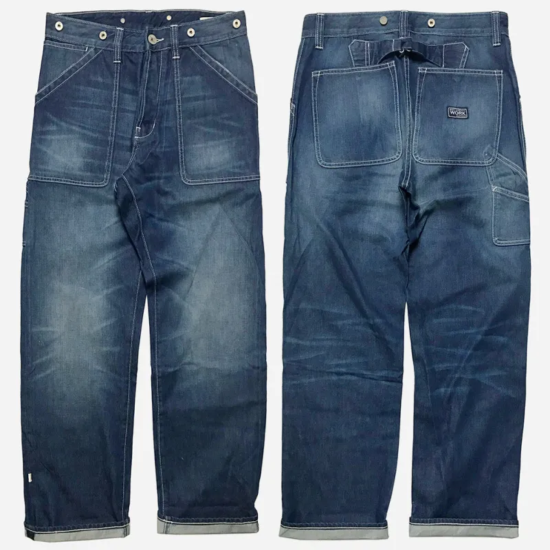 BZEN M.1433 L32-SUTTER REGULAR STRAIGHT WORK PANT- 13oz- T0 ROYAL BLUE sold by Bzen