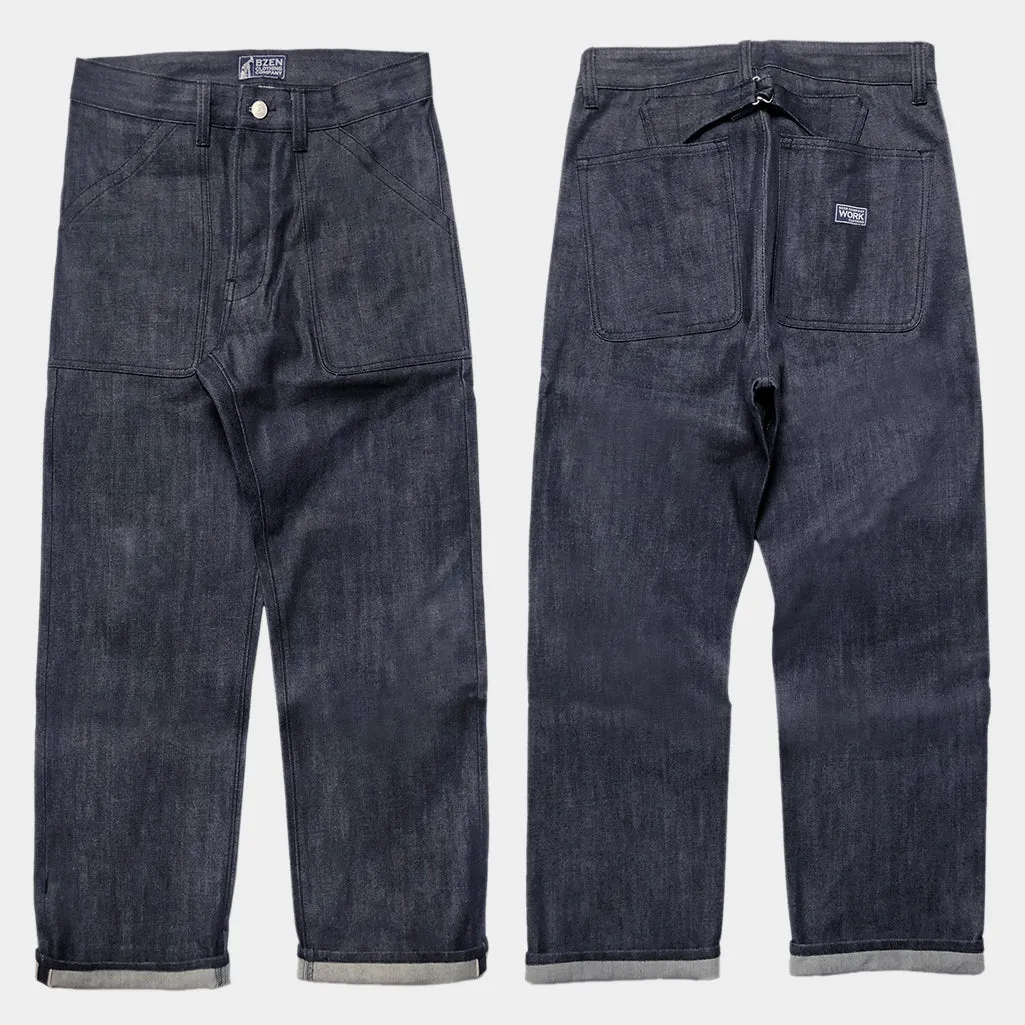 BZEN M.1210 L30 PARKER-R29 RELAX STRAIGHT WORK PANT- 13.5oz- RAW SELVEDGE- INDIGO sold by Bzen product image thumbnail 2