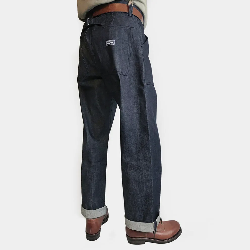 BZEN M.1210 L30 PARKER-R29 RELAX STRAIGHT WORK PANT- 13.5oz- RAW SELVEDGE- INDIGO sold by Bzen product image thumbnail 4