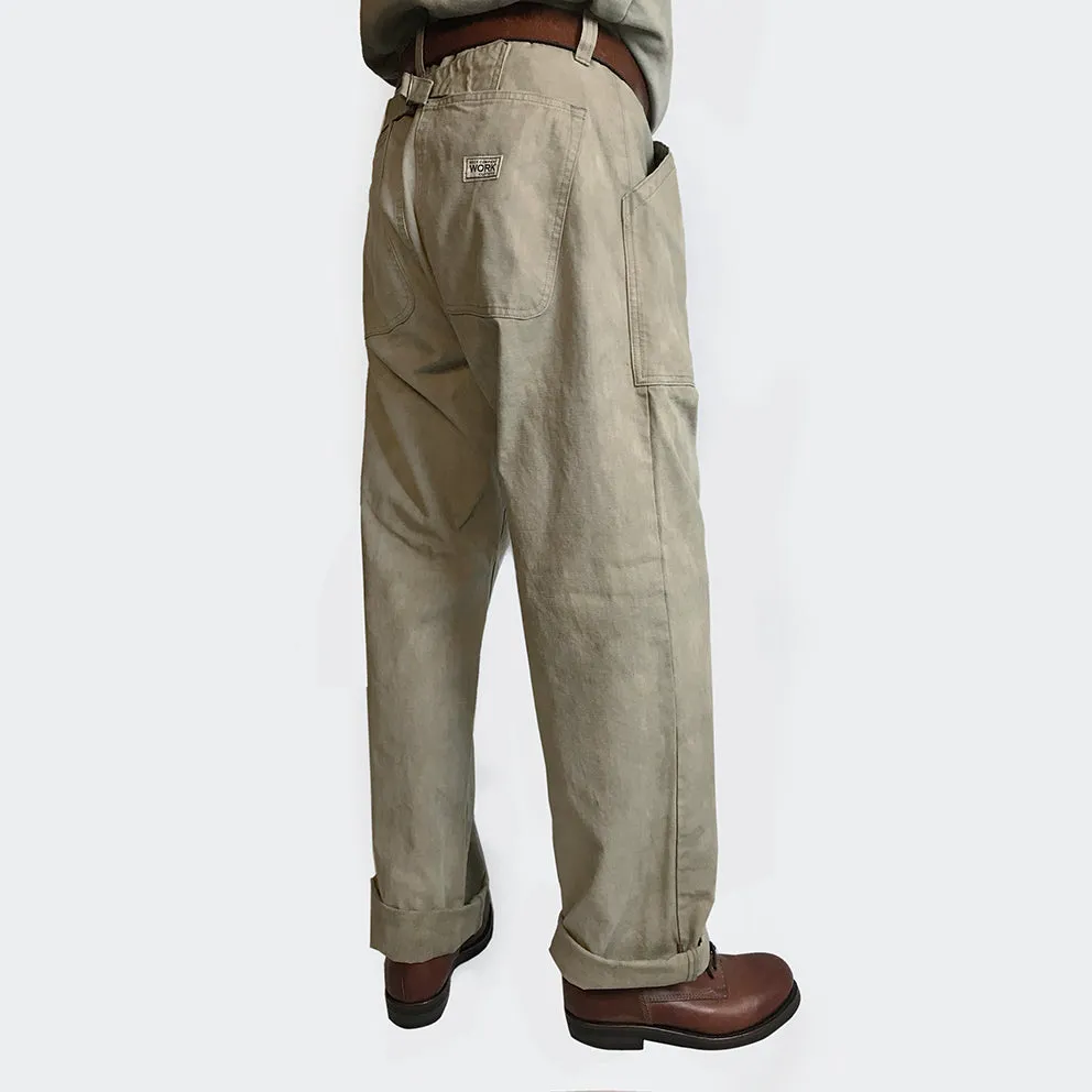 BZEN M.1077 L32-QUENTIN RELAX STRAIGHT WORK PANT- GREEN TEA sold by Bzen product image thumbnail 4