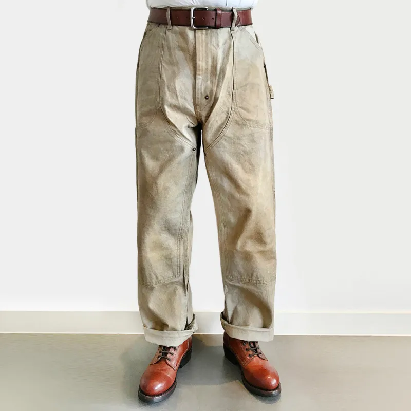 BZEN M.1170-TUCKER DOUBLE FRONT PANEL WORK PANT- 12.5oz- LATTE sold by Bzen