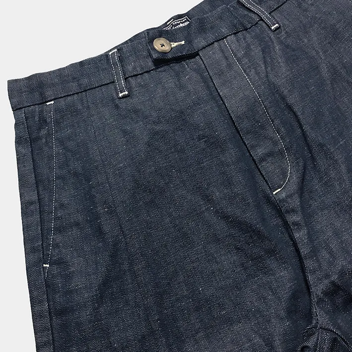 BZEN M.1229 L28-GATSBY RELAX PLEATED TROUSER-13.5oz- RAW SELVEDGE- 70's BLUE sold by Bzen product image thumbnail 5