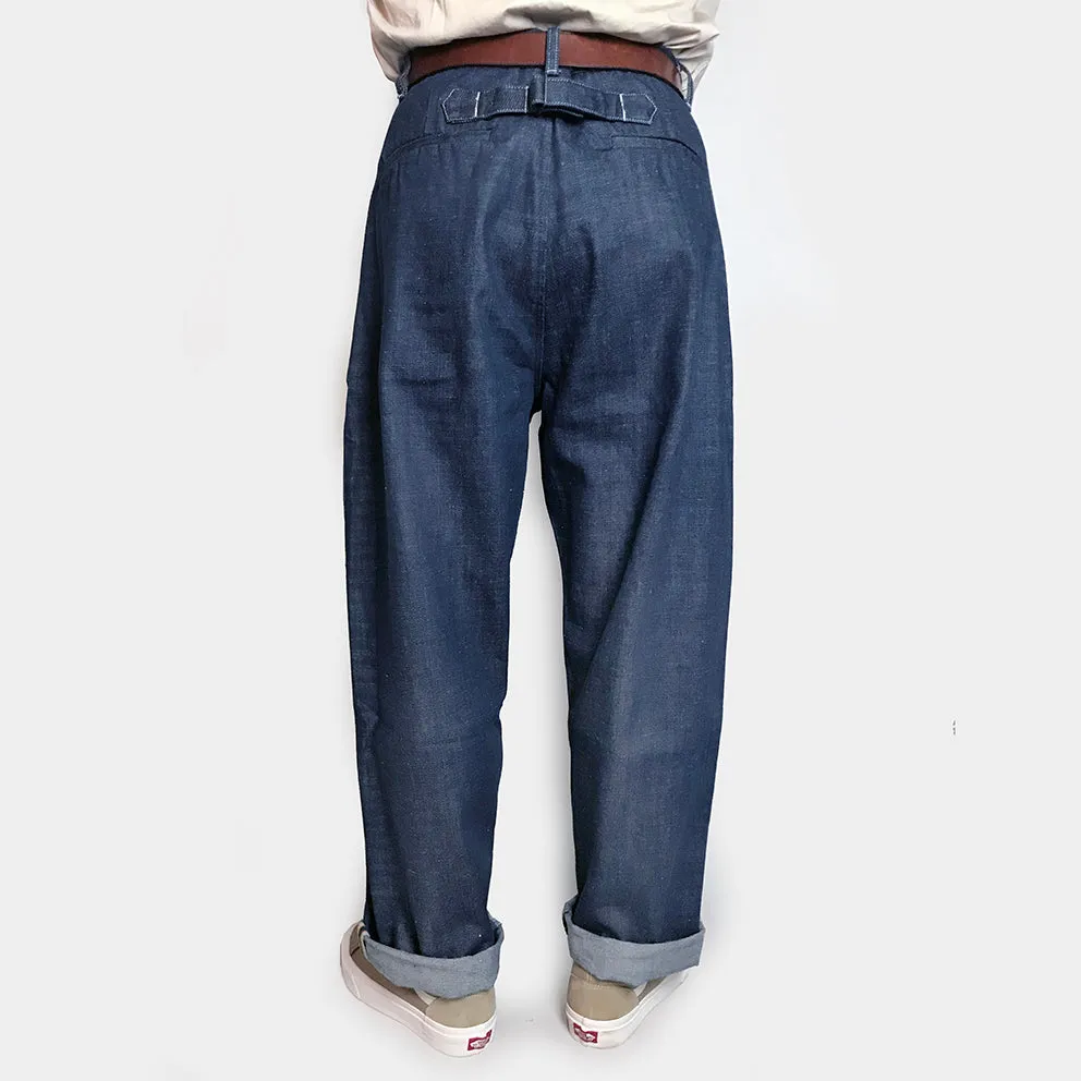 BZEN M.1229 L28-GATSBY RELAX PLEATED TROUSER-13.5oz- RAW SELVEDGE- 70's BLUE sold by Bzen product image thumbnail 2