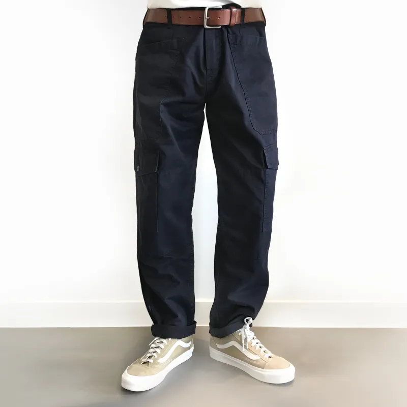BZEN UNARMY - M.1190 L30-HOI AN REGULAR TAPERED 'NAM' INSPIRED 6 POCKET TWILL PANT- E0 RINSE NAVY sold by Bzen