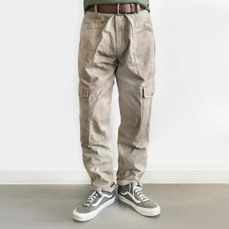 BZEN UNARMY - M.1190 L30-HOI AN REGULAR TAPERED 'NAM' INSPIRED 6 POCKET TWILL PANT- E0 RINSE TAN sold by Bzen