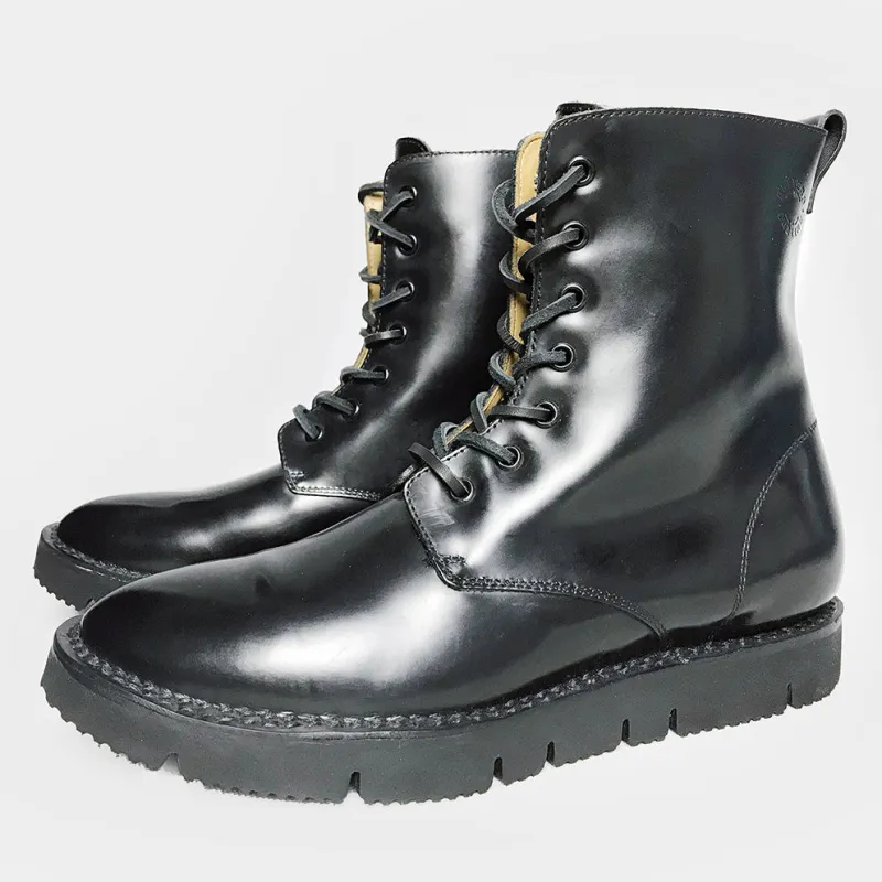 BUTTERO HIGH LACED VIBRAM SOLE DRESS ANKLE BOOTS HAND CRAFTED	IN ITALY- BLACK sold by Bzen