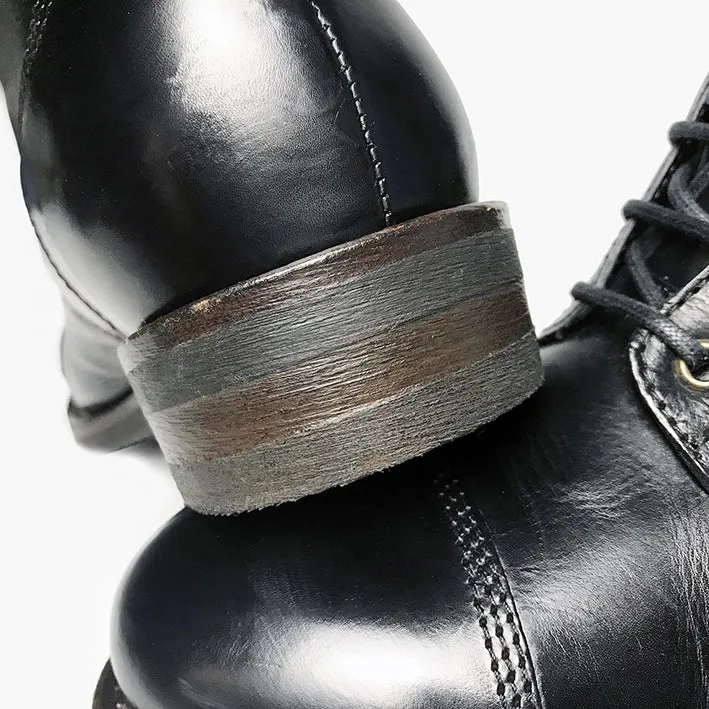 BUTTERO T.BONE HIGH LACED TOE CAP ANKLE BOOTS HAND CRAFTED IN ITALY- BLACK sold by Bzen product image thumbnail 4