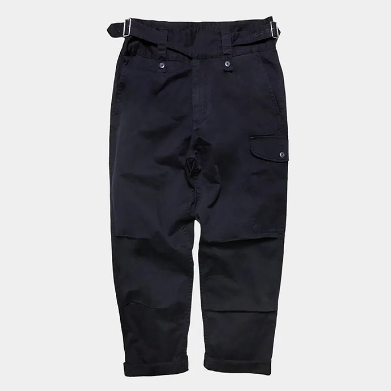 BZEN AHOY - M.1165 L29-QUINN RELAX TAPERED SELF BELT PANT- NAVY sold by Bzen