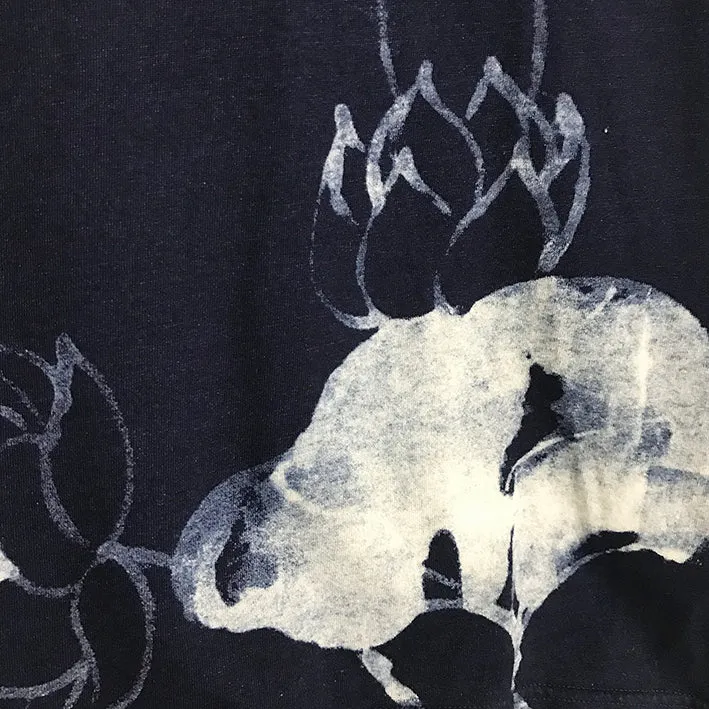 BZEN BLU BLU - M.3080 BUSTER REGULAR FIT CREWNECK TEE-LOTUS POND-E1 INDIGO DISCHARGE sold by Bzen product image thumbnail 5