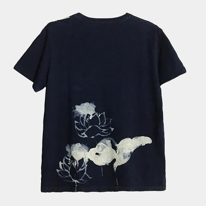 BZEN BLU BLU - M.3080 BUSTER REGULAR FIT CREWNECK TEE-LOTUS POND-E1 INDIGO DISCHARGE sold by Bzen product image thumbnail 2