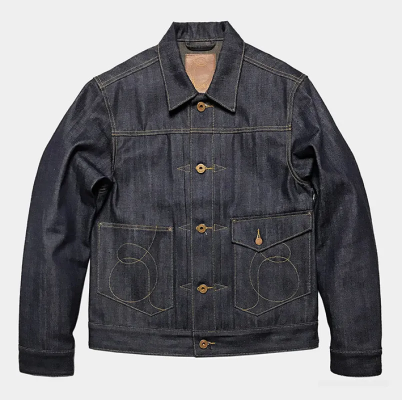 BZEN M.3390-WAYLON REGULAR FIT 2 POCKET DENIM JACKET-12oz-RAW INDIGO sold by Bzen