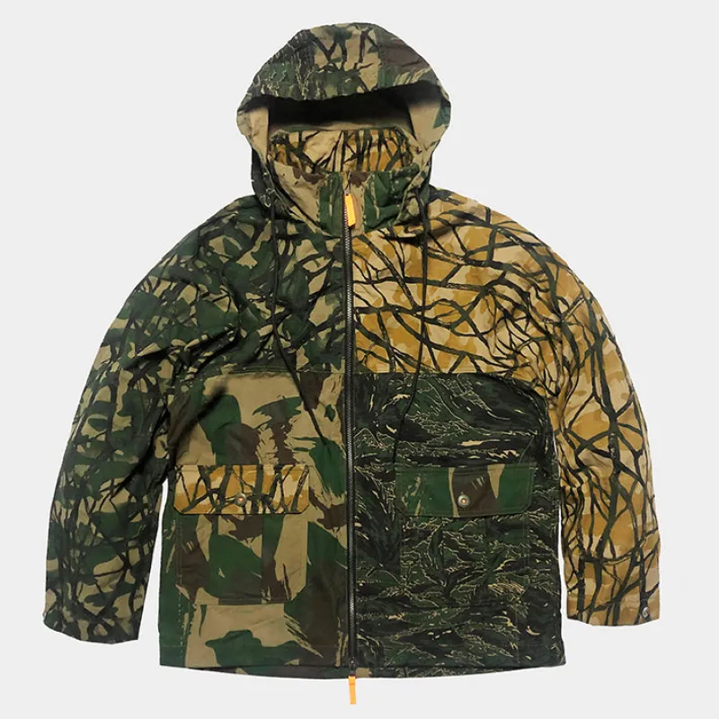 BZEN UNARMY - M.3183 TOBIAS  RELAX FIT ZIP UP CAMOUFLAGE WATER REPELLENT JACKET- WR COLOR BLOCK CAMO sold by Bzen