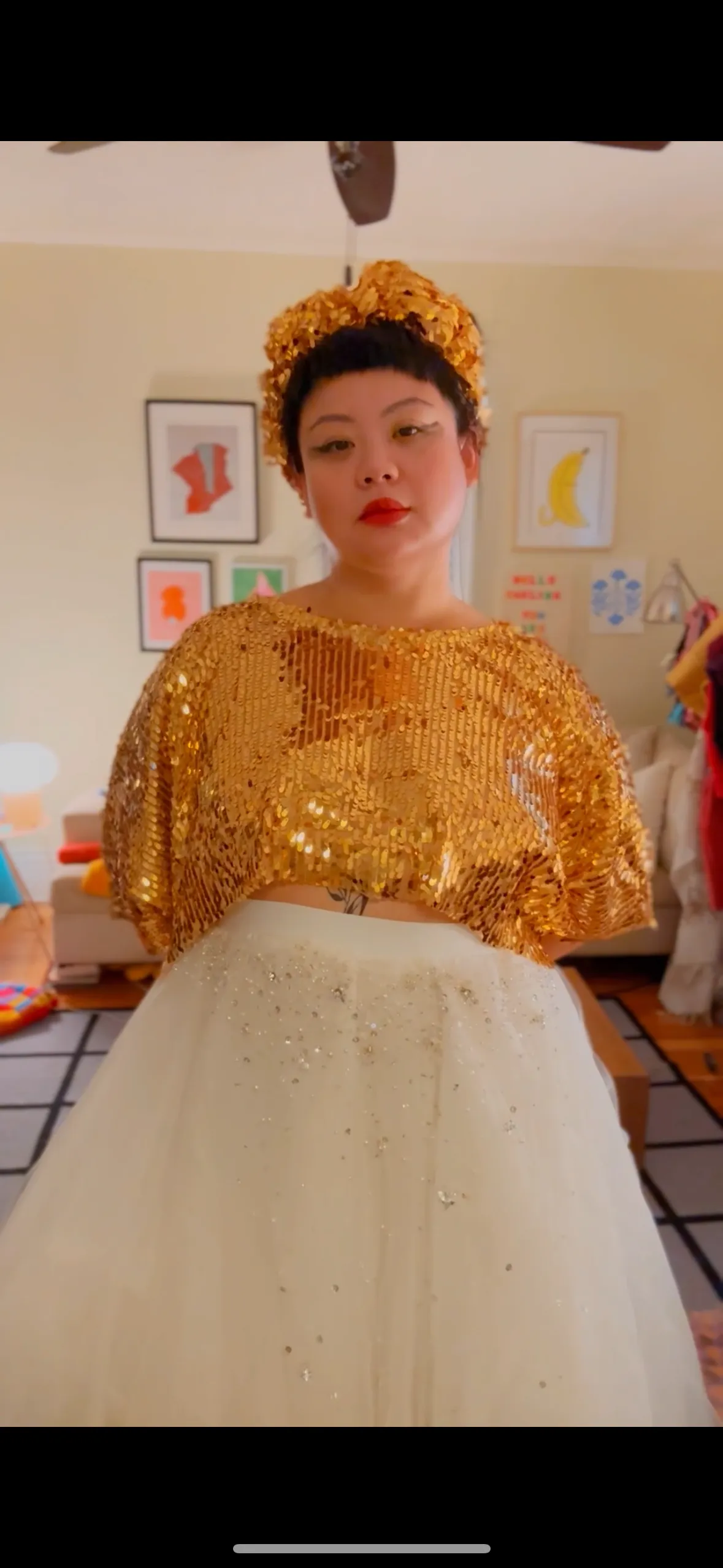 Golden Dragon Sequin Crop sold by Hello Darling product image thumbnail 2