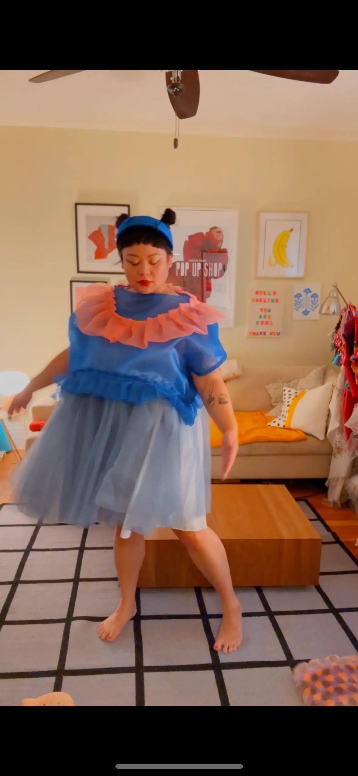 Blue Pierrot Organza Top sold by Hello Darling product image thumbnail 2