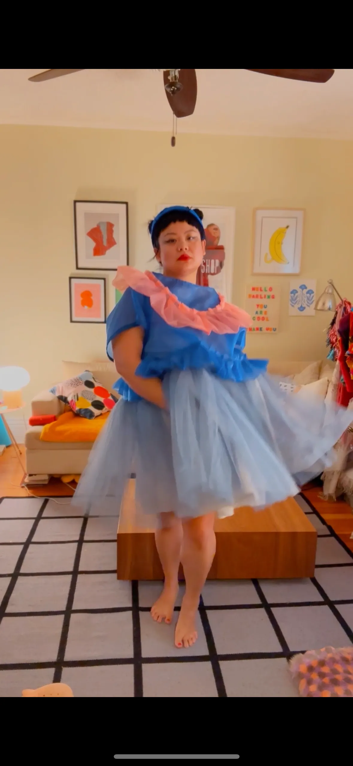 Blue Pierrot Organza Top sold by Hello Darling product image thumbnail 3