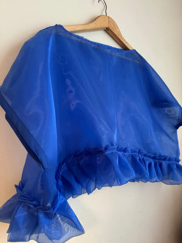Preorder: True Blue Organza Crop sold by Hello Darling