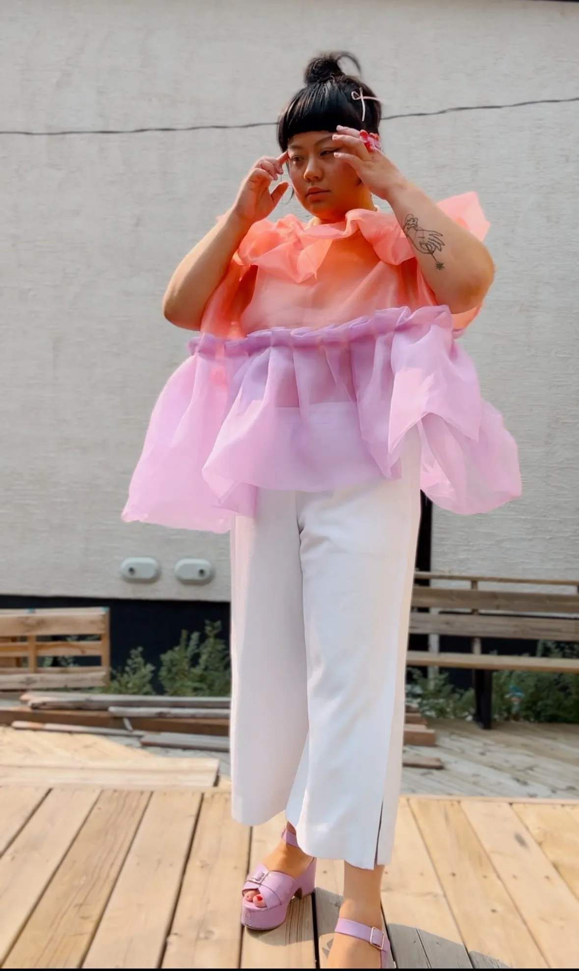 Preorder Sorbet Petal Organza Top sold by Hello Darling product image thumbnail 2