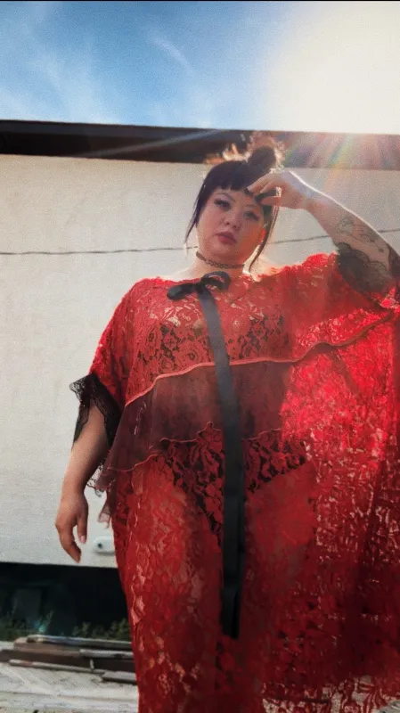 Racing Red Lace Dress sold by Hello Darling