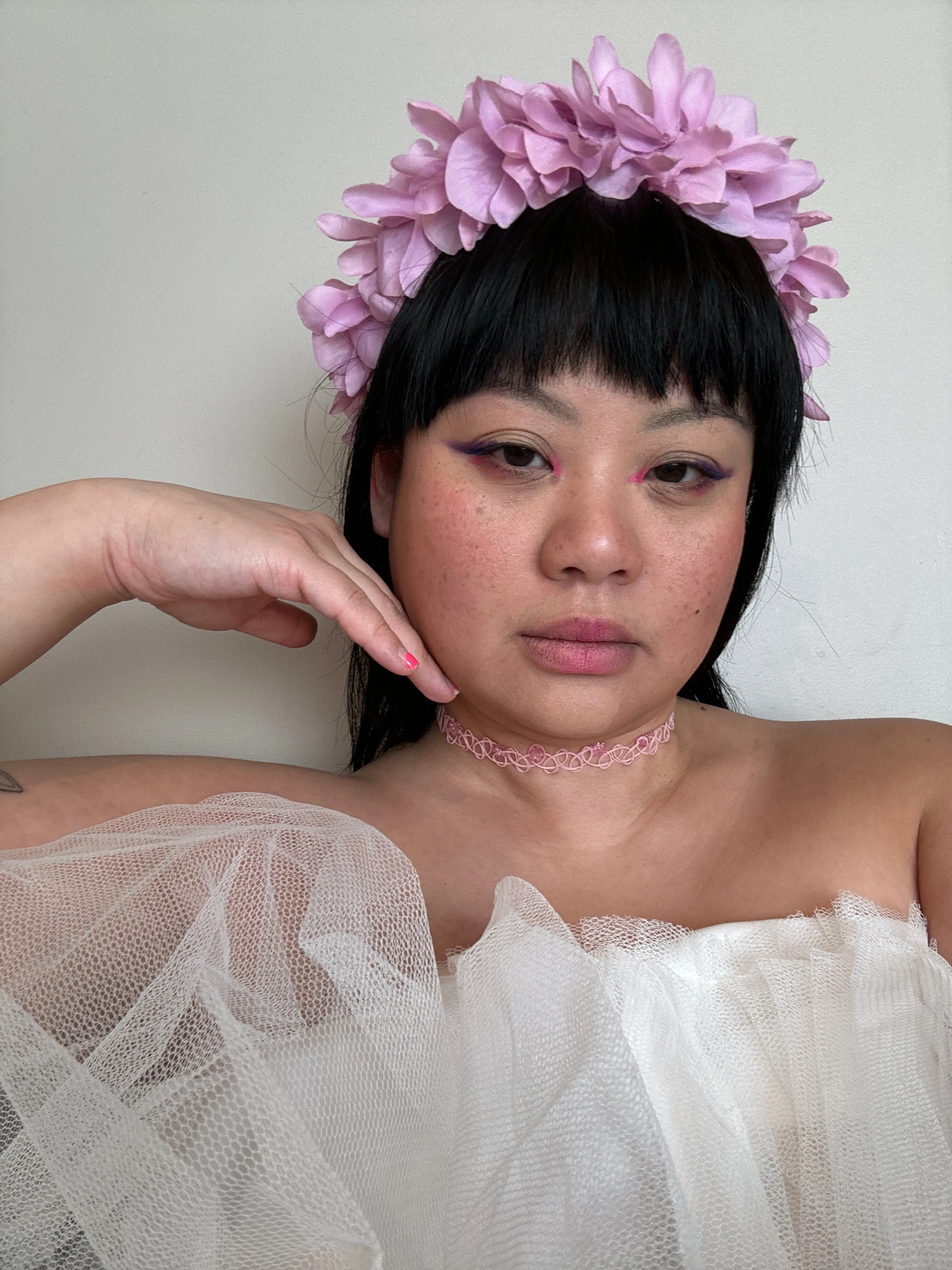 Halo Floral Statement Headband sold by Hello Darling product image thumbnail 3