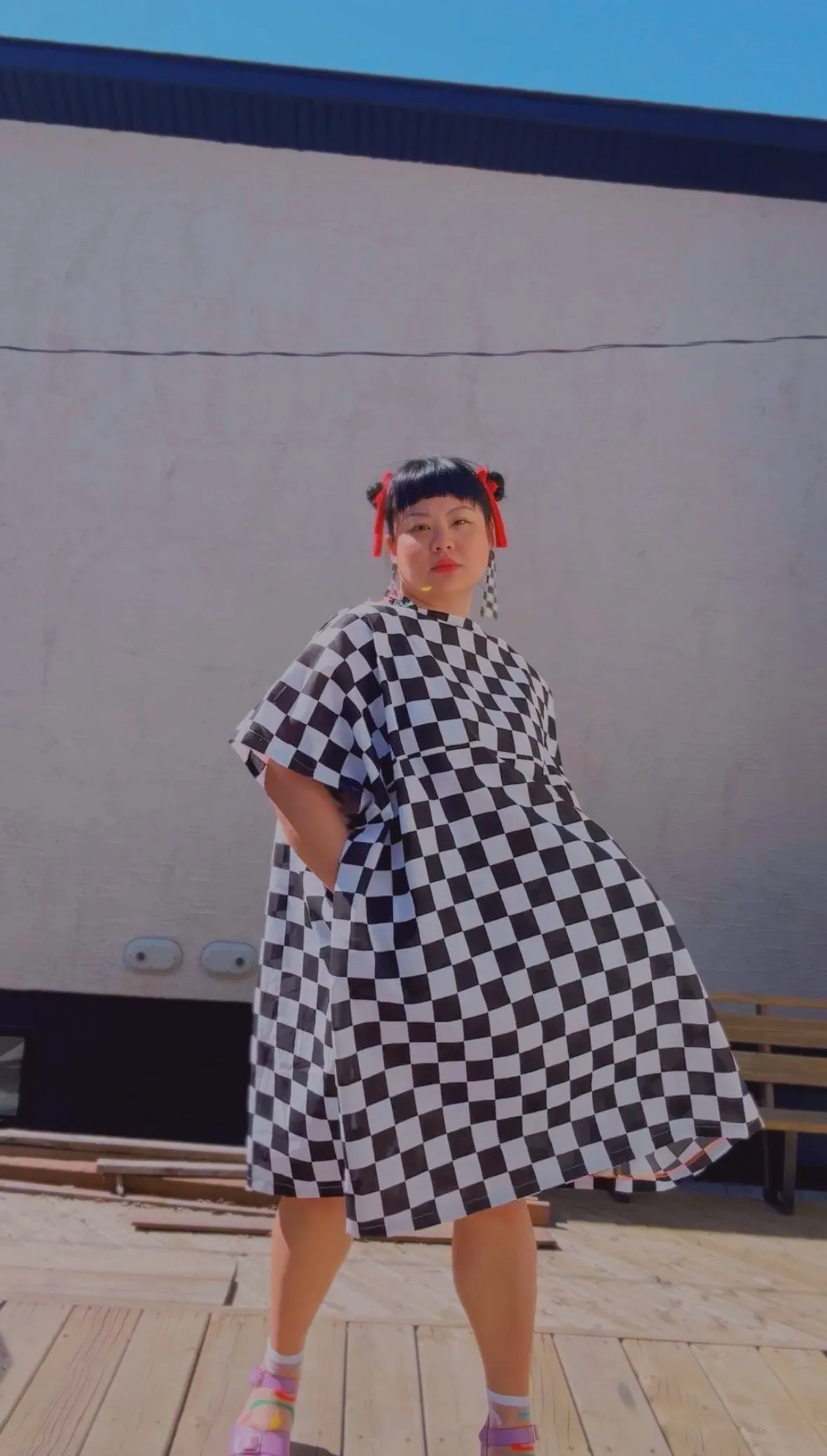 Preorder the Taxi Shift Dress sold by Hello Darling