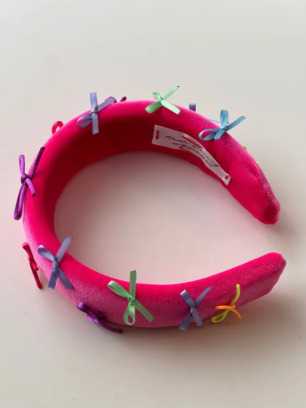 Hot Pink Beau Bow Headband sold by Hello Darling