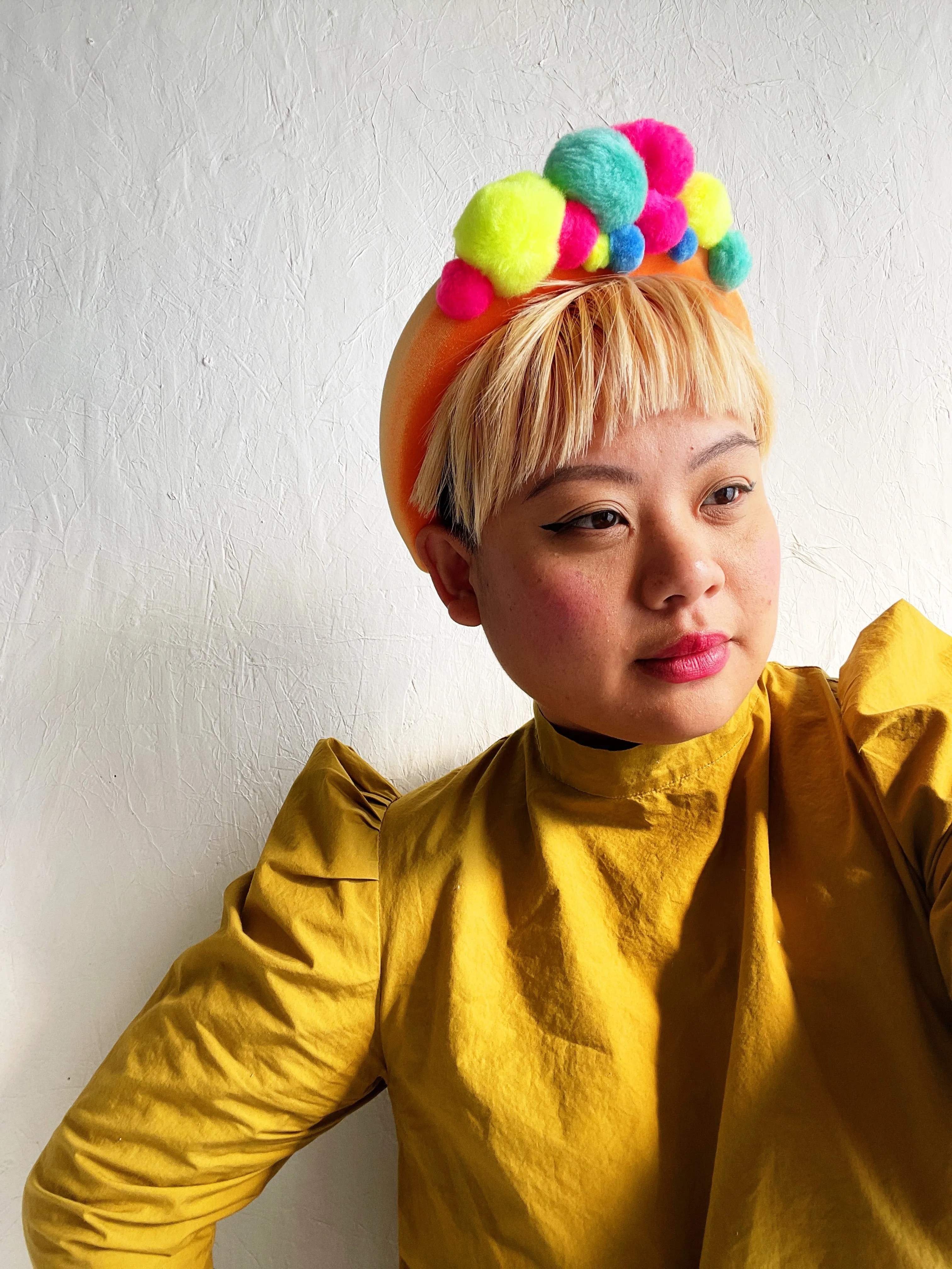 Creamsicle Fiesta Pom Party Headband sold by Hello Darling product image thumbnail 2