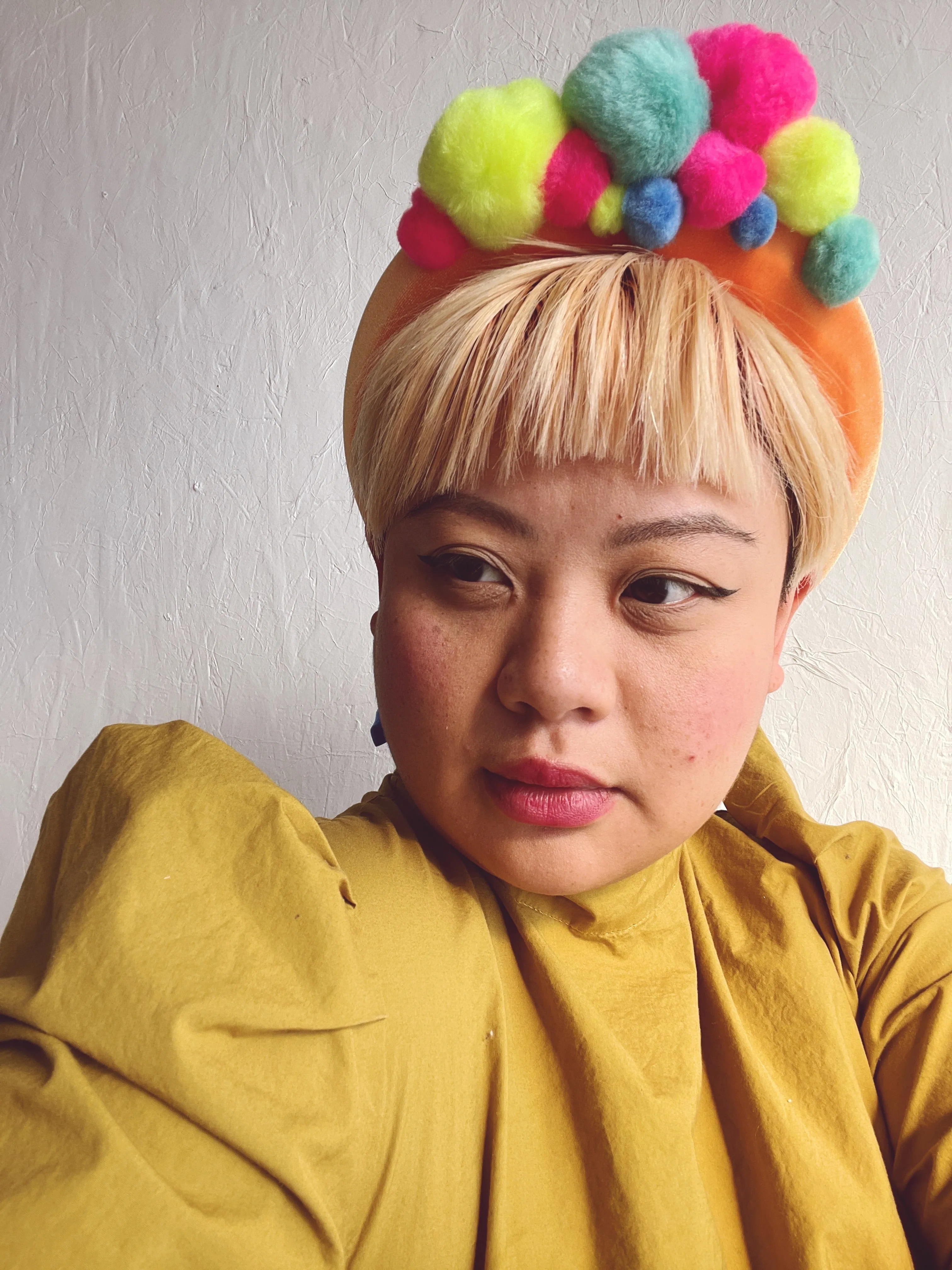 Creamsicle Fiesta Pom Party Headband sold by Hello Darling product image thumbnail 3