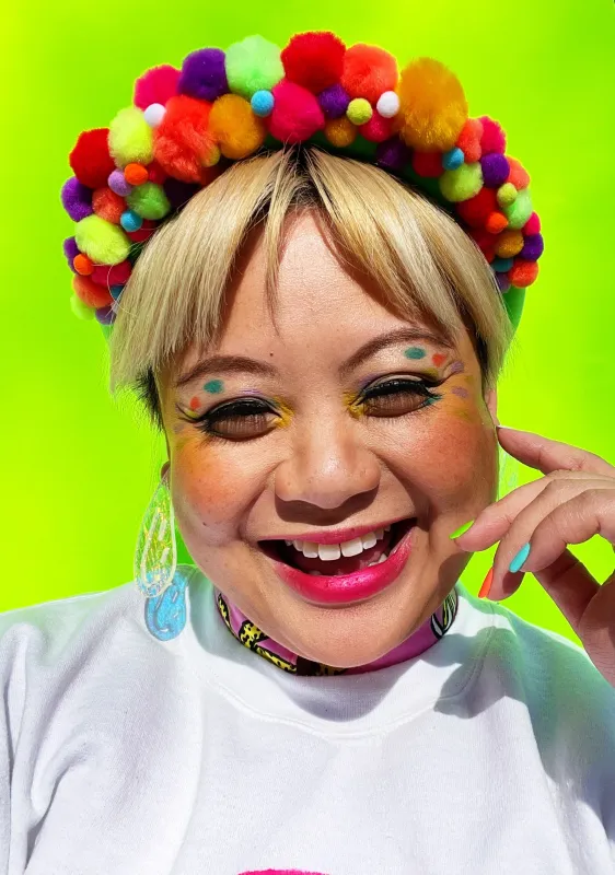 Lime Explosion Pom Headband sold by Hello Darling