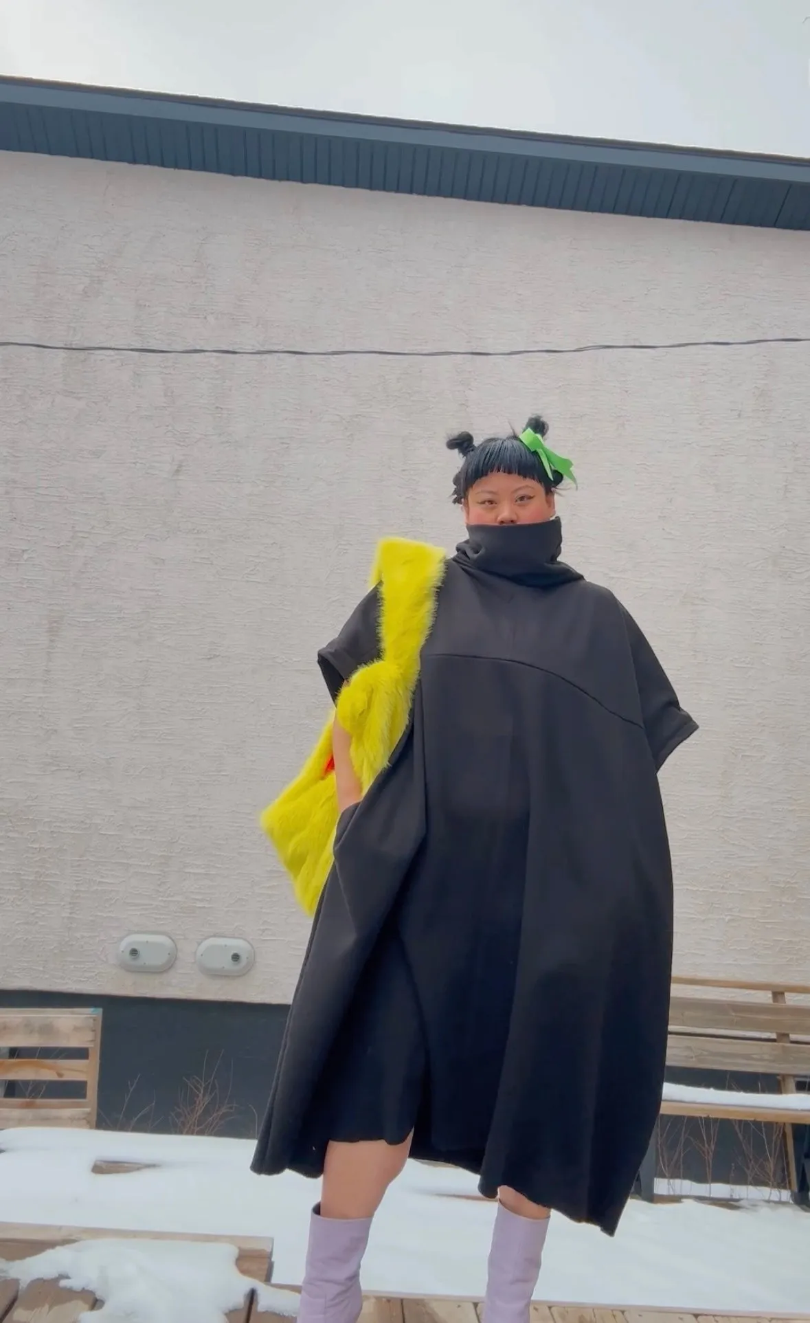 The Long Sweat Dress in Black sold by Hello Darling product image thumbnail 3