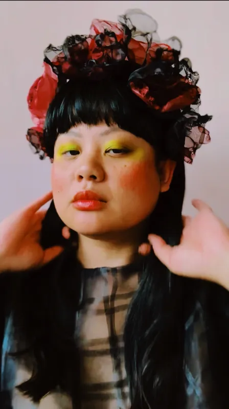 Dark Garden Floral Organza sold by Hello Darling