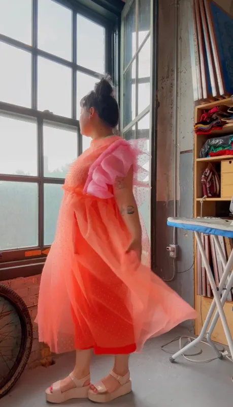 Creamsicle Organza Floaty Dress sold by Hello Darling