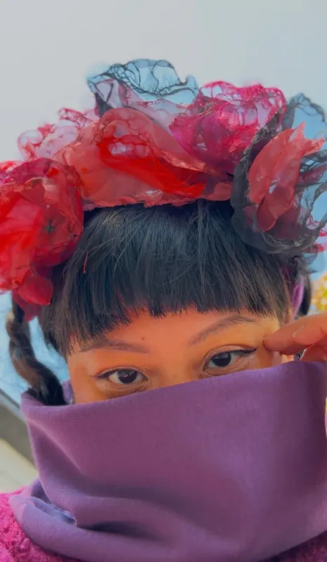 Dark Garden Organza Headband made by Hello Darling