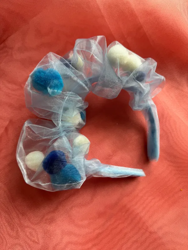 Cloud Pom Pom Party headband sold by Hello Darling