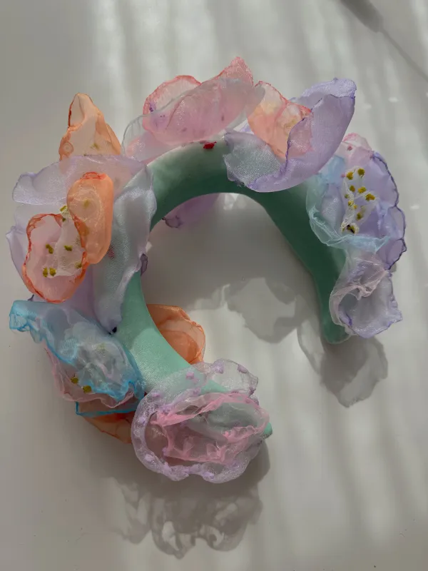 Shelly Jelly Organza Floral Headband made by Hello Darling