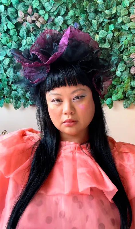 Dark Fantasy Organza Floral Headband made by Hello Darling