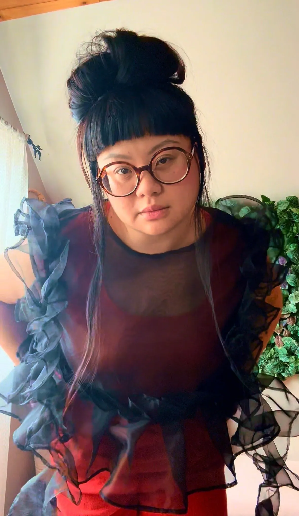 PREORDER Black Swan Ruffle Organza Top -TYPE A sold by Hello Darling product image thumbnail 4