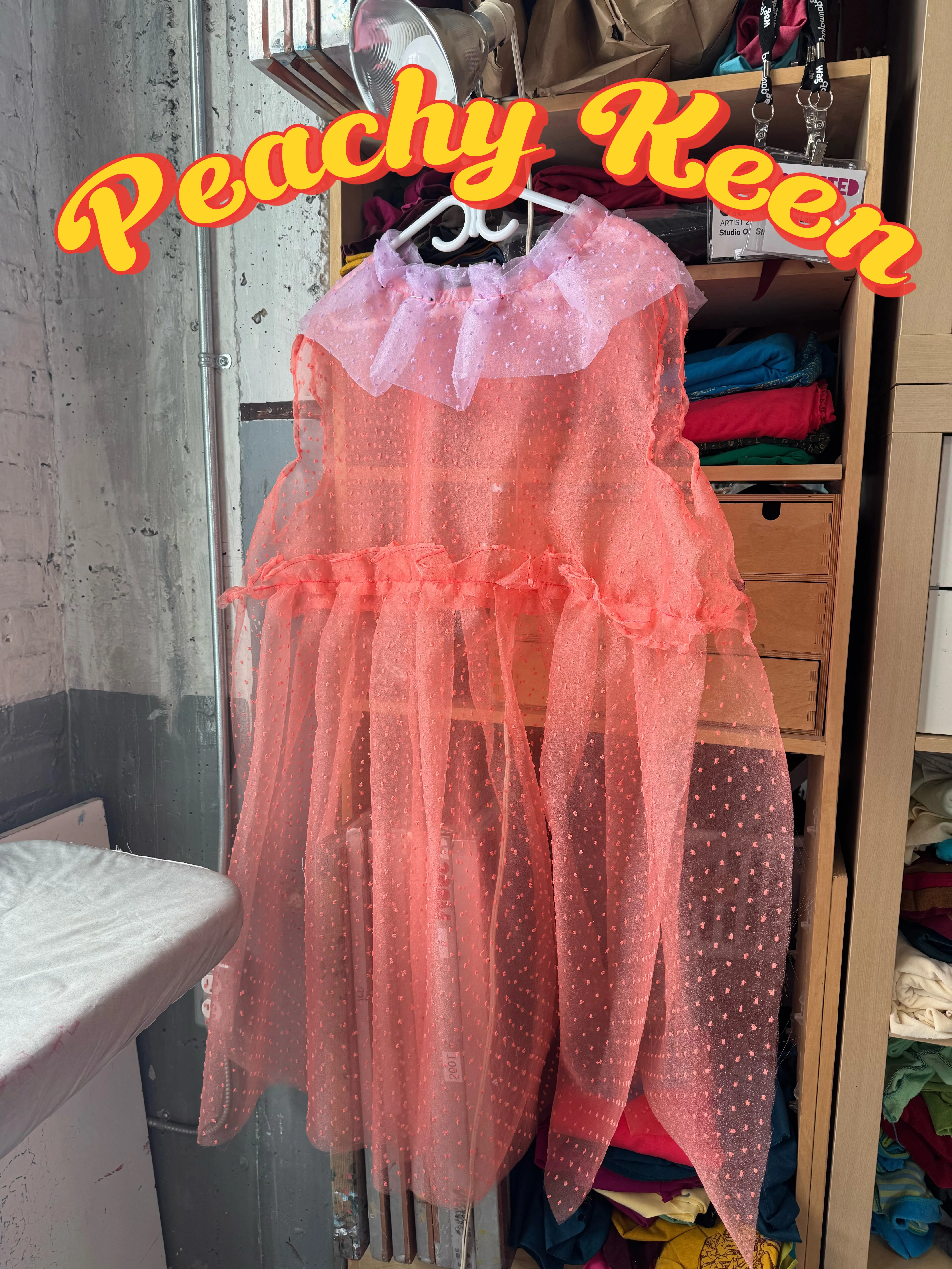 Peachy Keen Organza Floaty Dress sold by Hello Darling