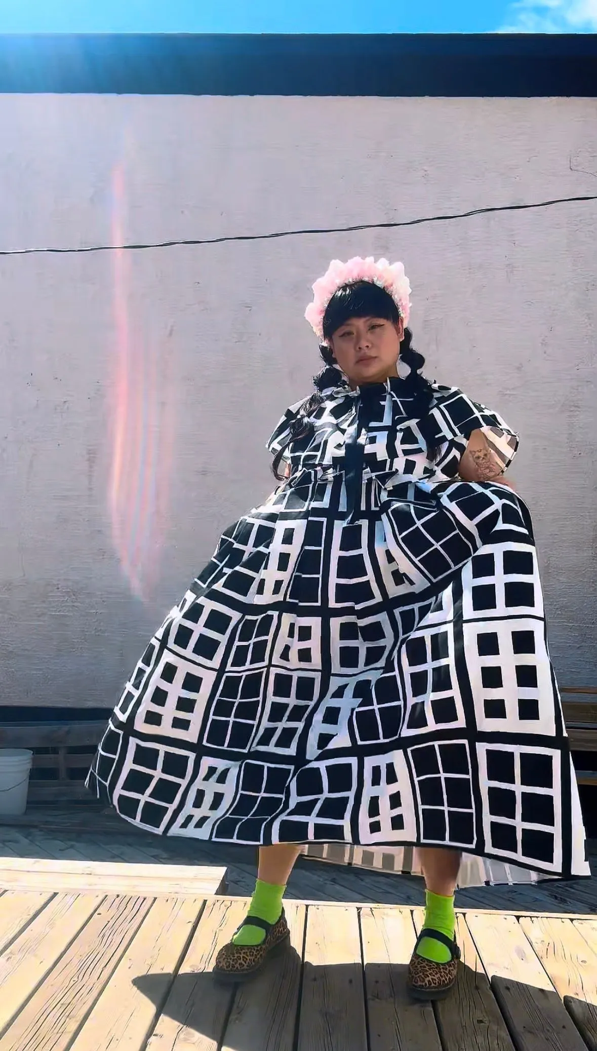 Black White Window Dress Preorder π€ sold by Hello Darling product image thumbnail 2