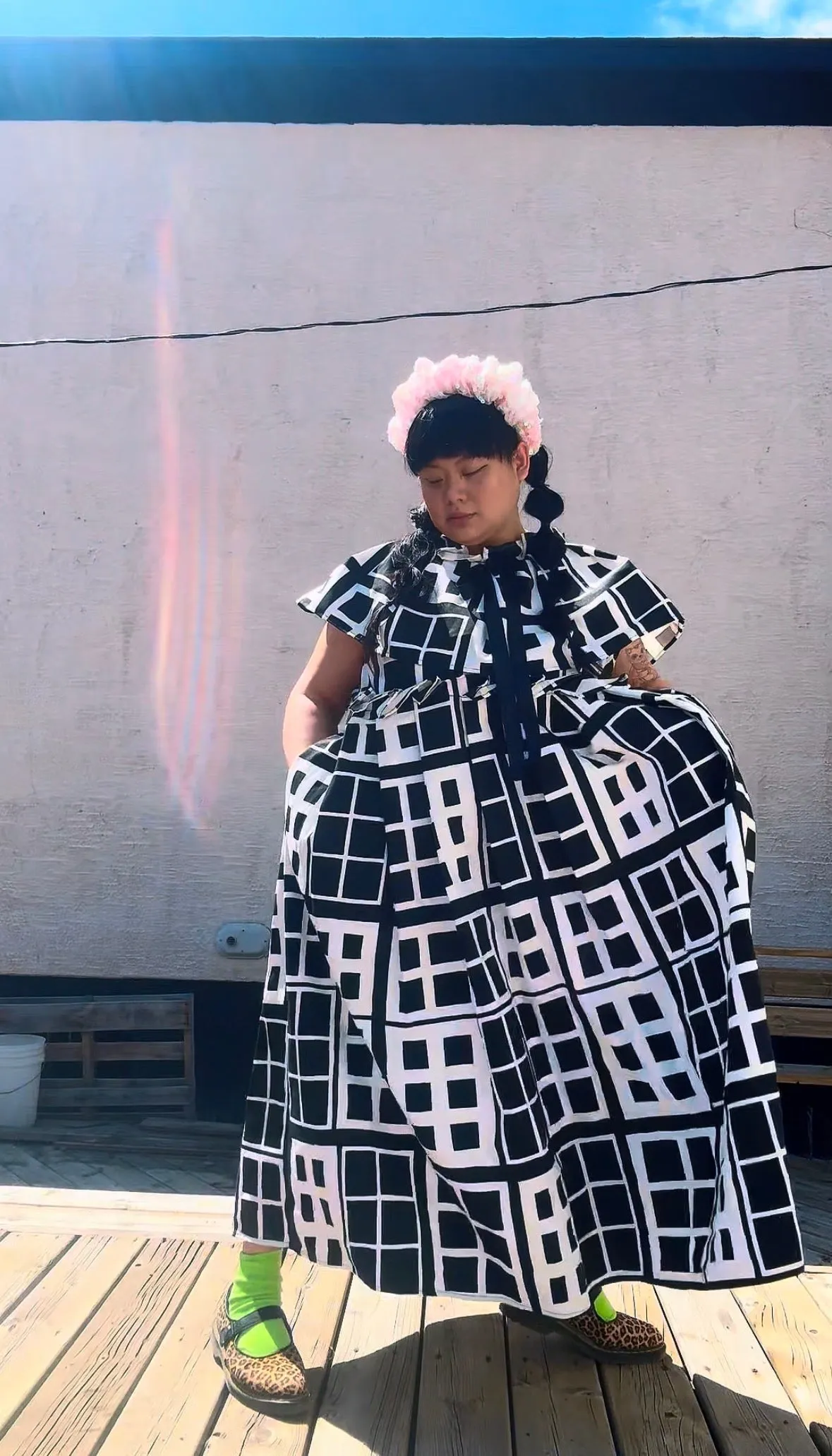 Black White Window Dress Preorder π€ sold by Hello Darling product image thumbnail 3