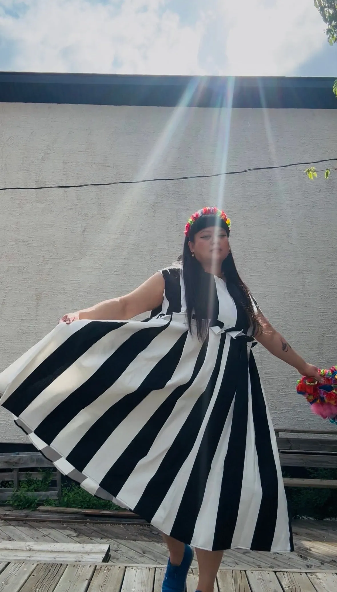 Preorder Black + White Stripe Dress sold by Hello Darling product image thumbnail 2