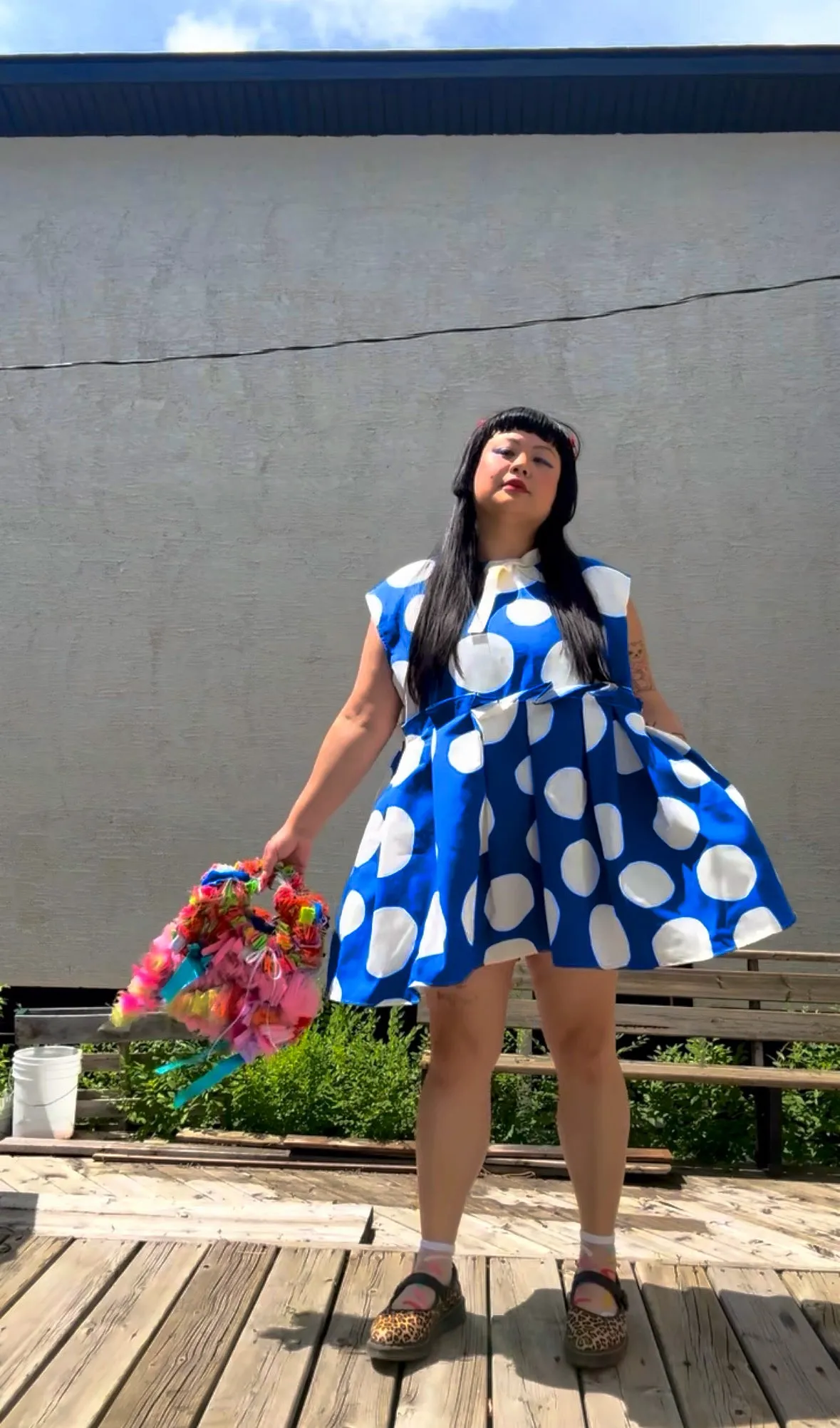 Shortie Blue Dot Dress sold by Hello Darling product image thumbnail 3