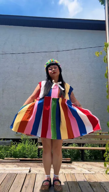 Shortie Stripes Dress made by Hello Darling