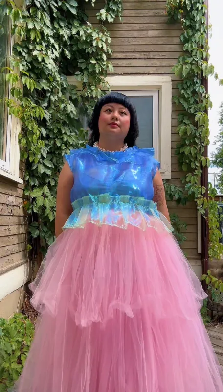Blue Clown Jelly Top, sleeveless made by Hello Darling