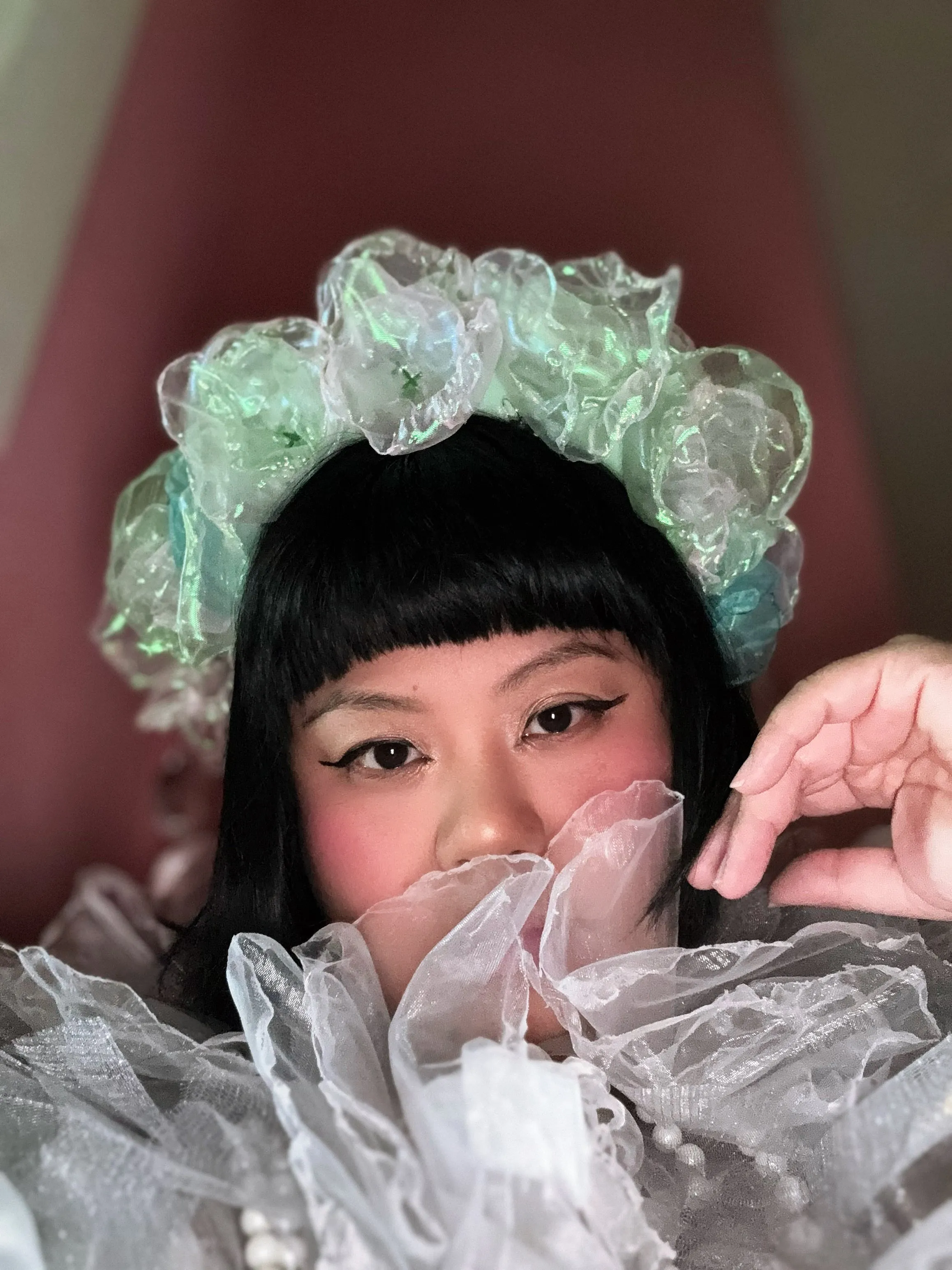 Jellyfish Organza Floral Headband sold by Hello Darling product image thumbnail 4