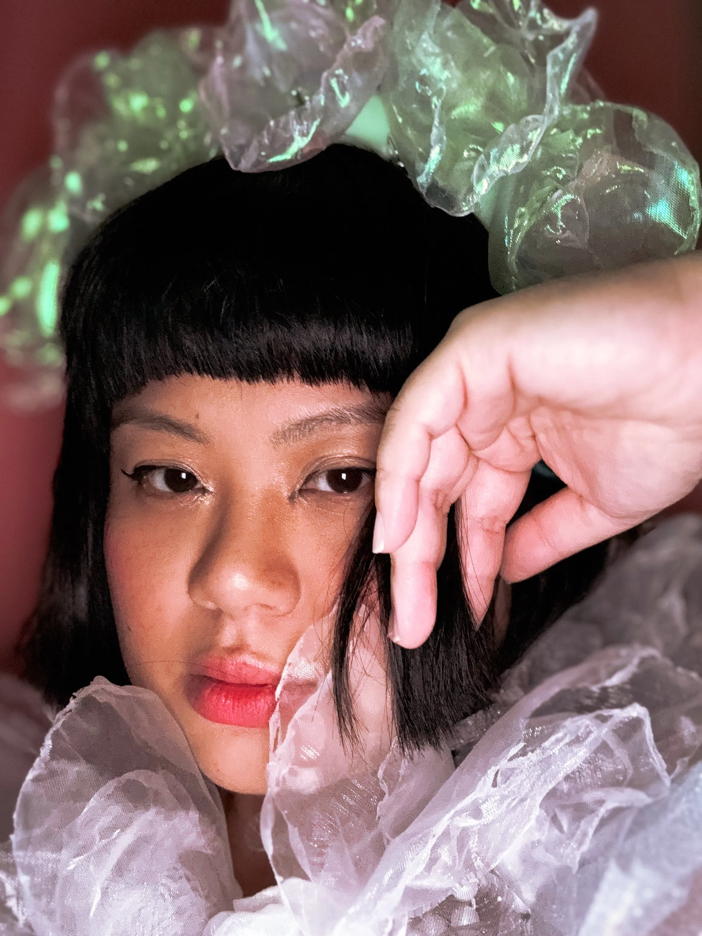 Jellyfish Organza Floral Headband sold by Hello Darling product image thumbnail 3