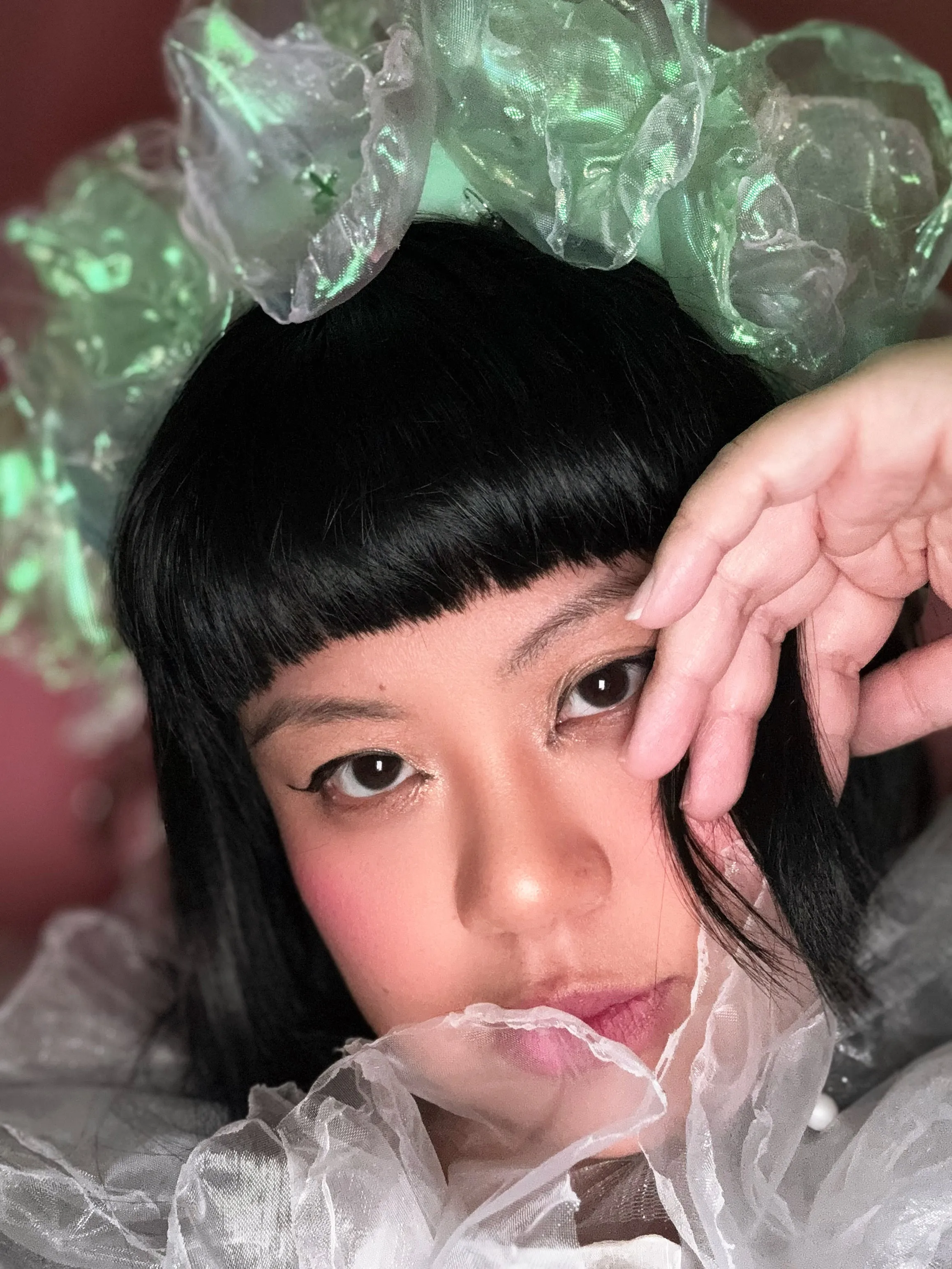 Jellyfish Organza Floral Headband sold by Hello Darling product image thumbnail 5